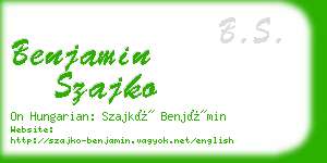 benjamin szajko business card